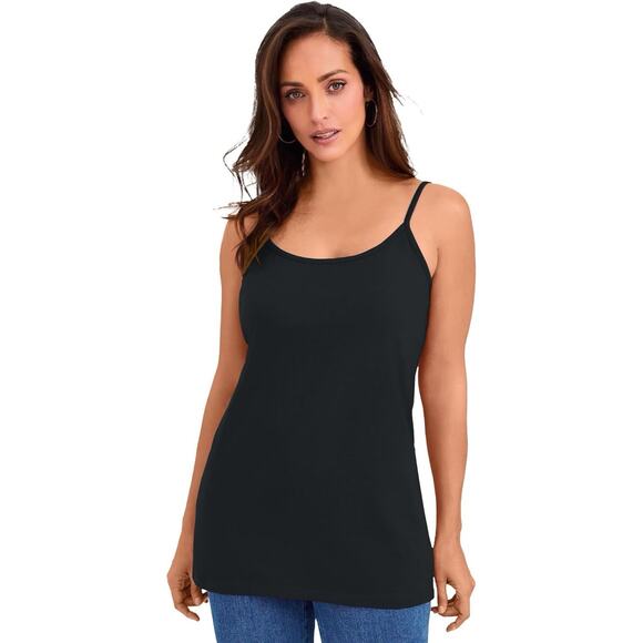 Shapermint Essentials All Day Every Day Scoop Neck Cami Tank XL Black 62001 - Picture 1 of 3